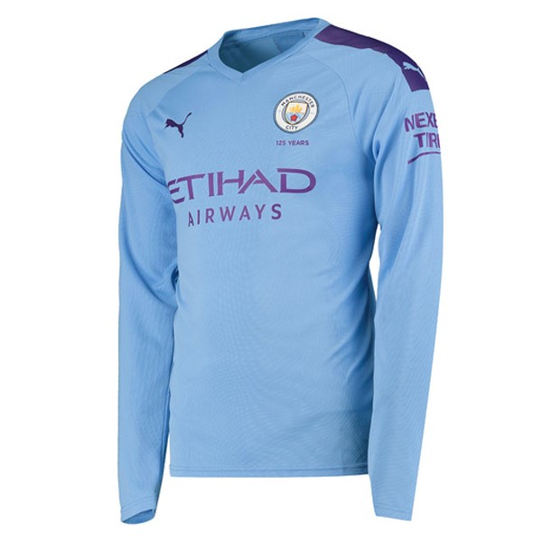 Trikot Manchester City Heim ML 2019-20 Blau Fussballtrikots Günstig